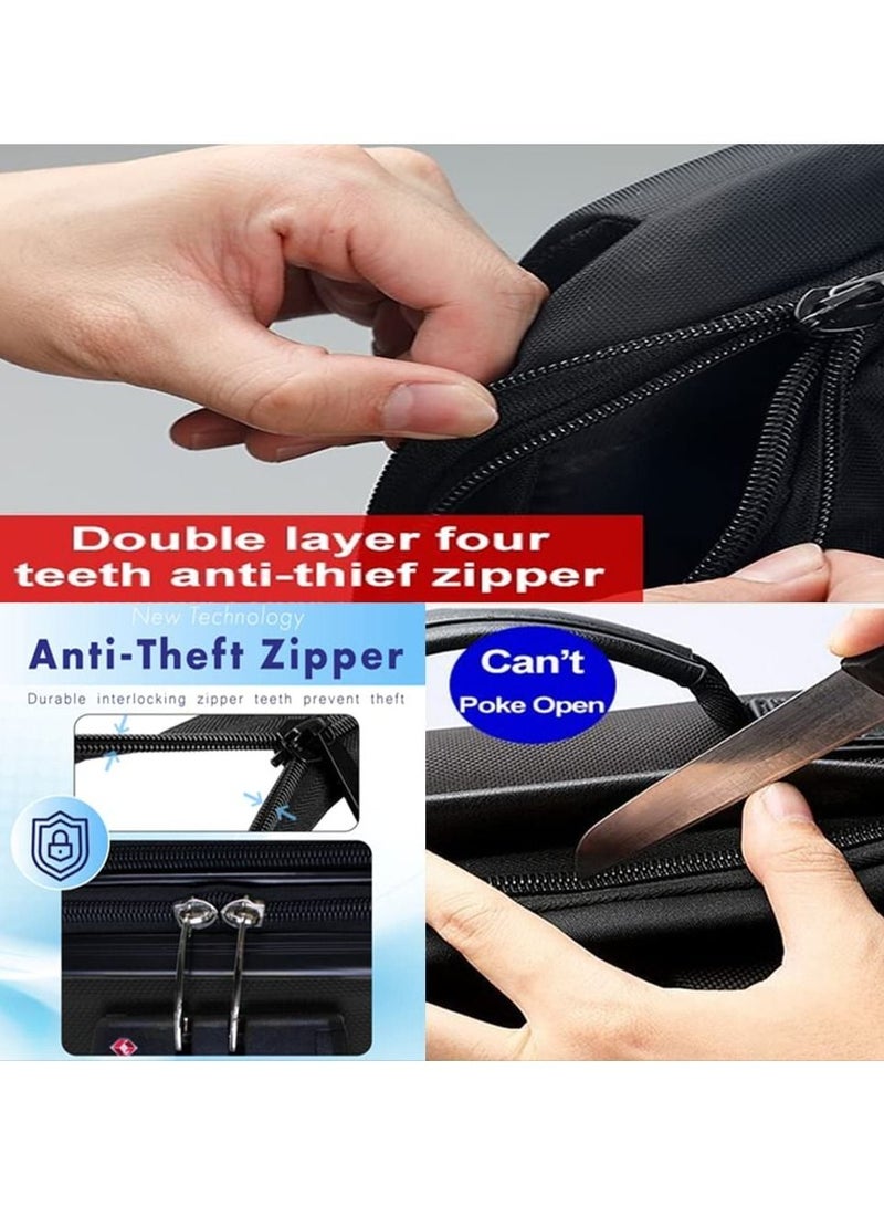 Luggage Set Soft Side - Lightweight Expandable Suitcase set of 3 - Trolley Bag for Travel with 4 Double Wheels & TSA Lock (20/24/28 Inches)