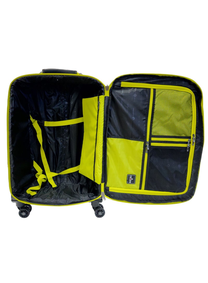Luggage Set Soft Side - Lightweight Expandable Suitcase set of 3 - Trolley Bag for Travel with 4 Double Wheels & TSA Lock (20/24/28 Inches)