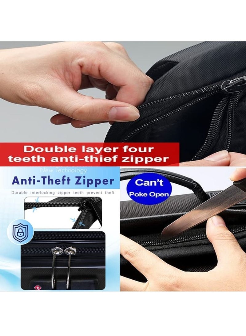 Luggage Set Soft Side - Lightweight Expandable Suitcase set of 3 - Trolley Bag for Travel with 4 Double Wheels & TSA Lock (20/24/28 Inches)
