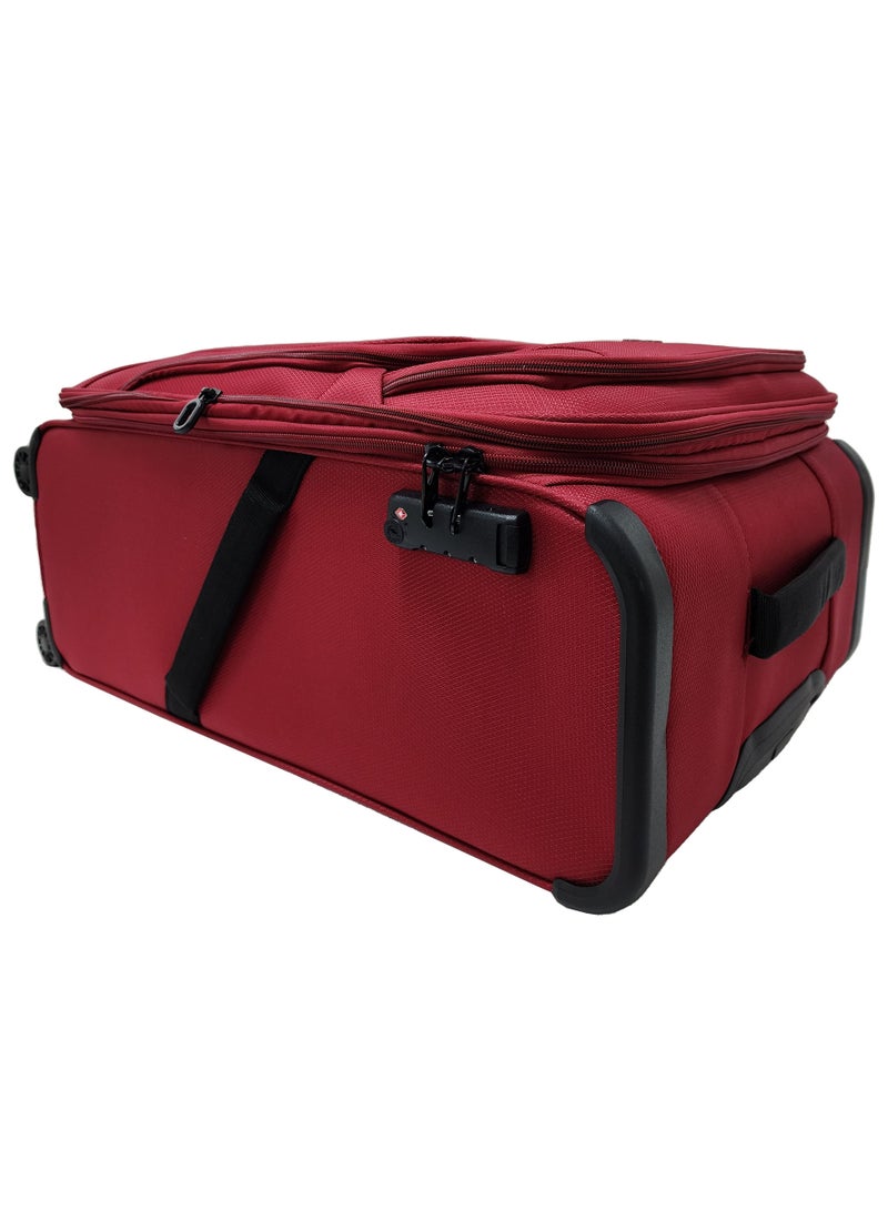 Lightweight Soft Shell Luggage Set of 3 Expandable Suitcase - Trolley Bags for Travel with 4 Double Wheels & TSA Lock