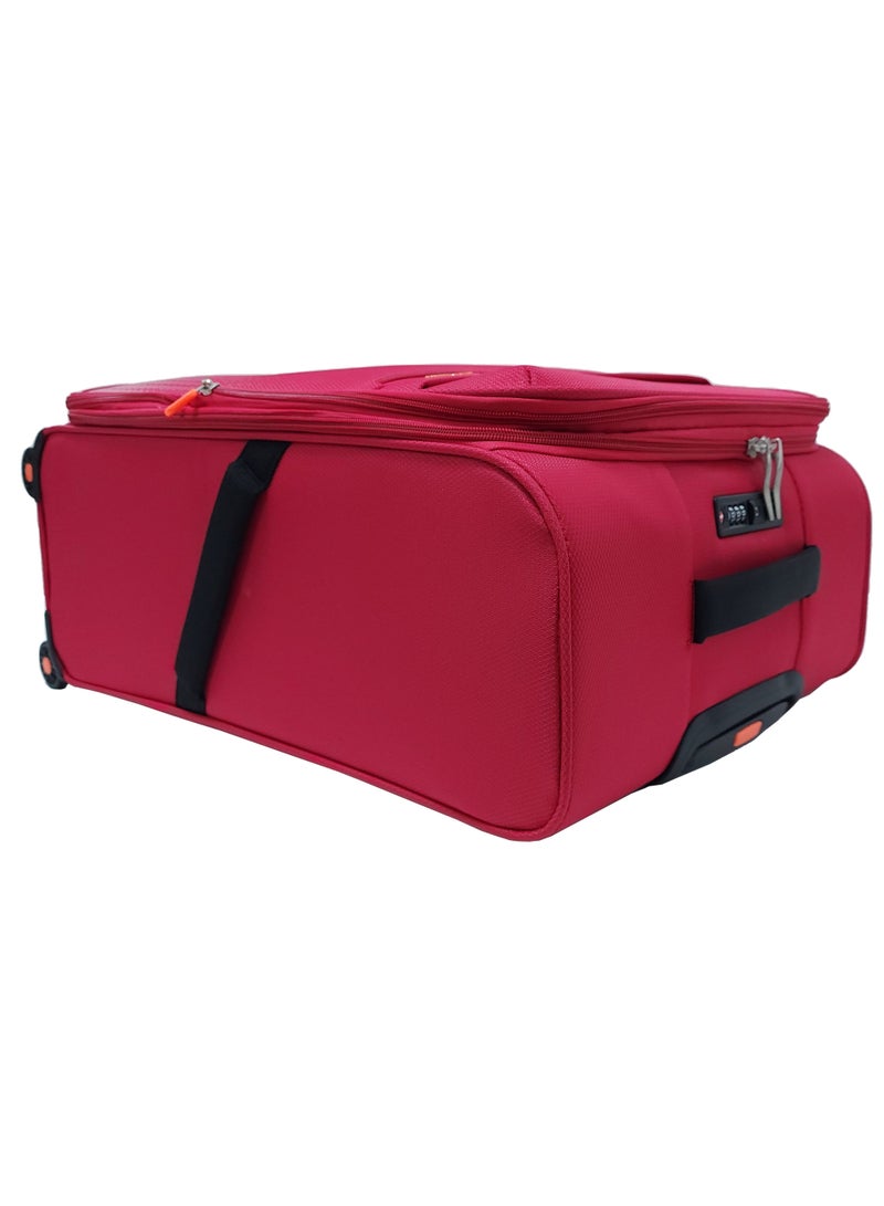Softside 3 Piece Luggage Trolley Set Expandable & 4 Double Wheels With TSA Lock