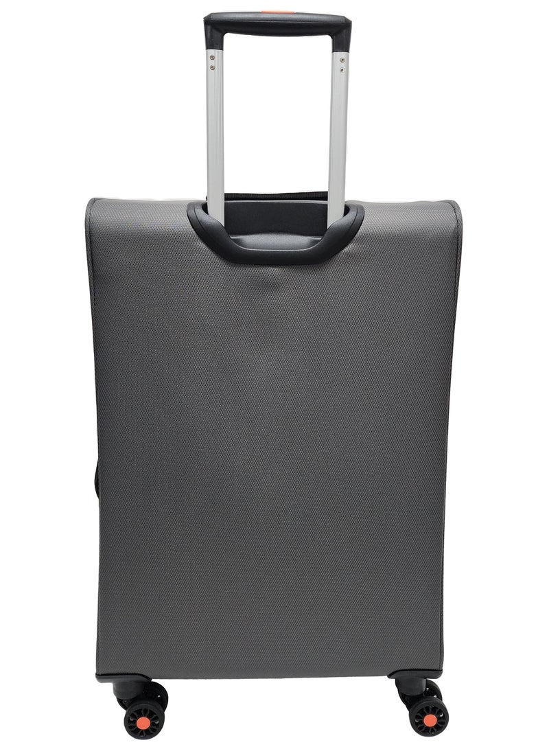 Softside 3 Piece Luggage Trolley Set Expandable & 4 Double Wheels With TSA Lock