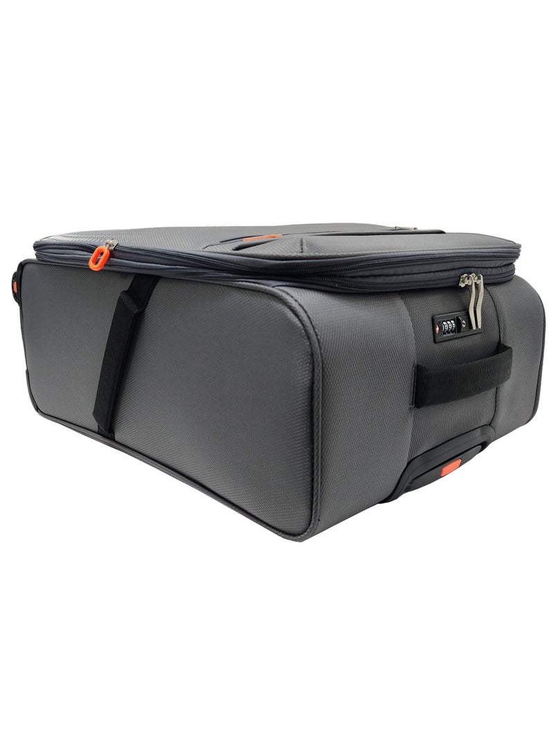 Softside 3 Piece Luggage Trolley Set Expandable & 4 Double Wheels With TSA Lock
