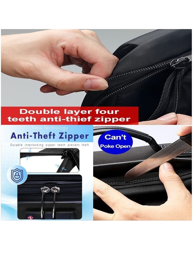 Lightweight Soft Shell Luggage Set of 3 Expandable Suitcase - Trolley Bags for Travel with 4 Double Wheels & TSA Lock