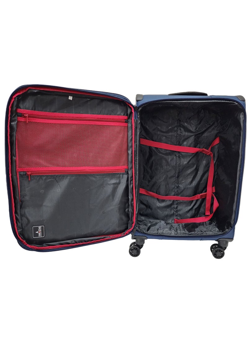Lightweight Soft Shell Luggage Set of 3 Expandable Suitcase - Trolley Bags for Travel with 4 Double Wheels & TSA Lock
