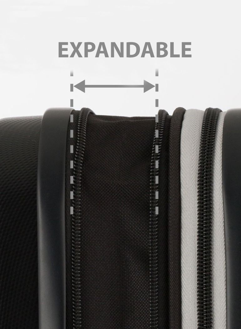 Lightweight Soft Shell Luggage Set of 3 Expandable Suitcase - Trolley Bags for Travel with 4 Double Wheels & TSA Lock