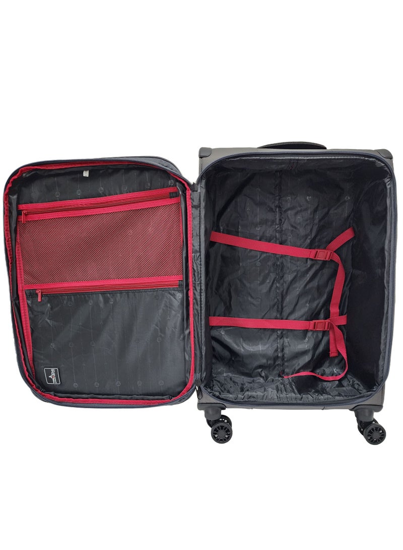 Lightweight Soft Shell Luggage Set of 3 Expandable Suitcase - Trolley Bags for Travel with 4 Double Wheels & TSA Lock