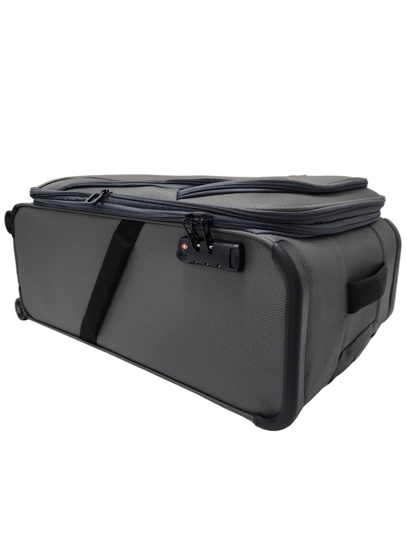 Lightweight Soft Shell Luggage Set of 3 Expandable Suitcase - Trolley Bags for Travel with 4 Double Wheels & TSA Lock