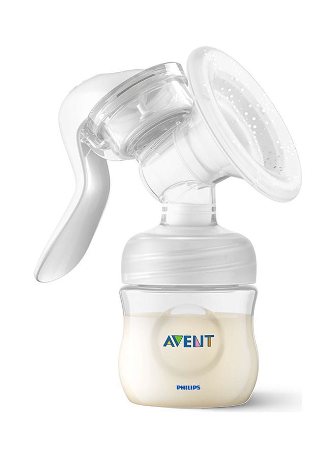 Manual Breast Pump, White, Transparent