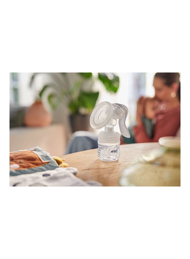 Manual Breast Pump, White, Transparent