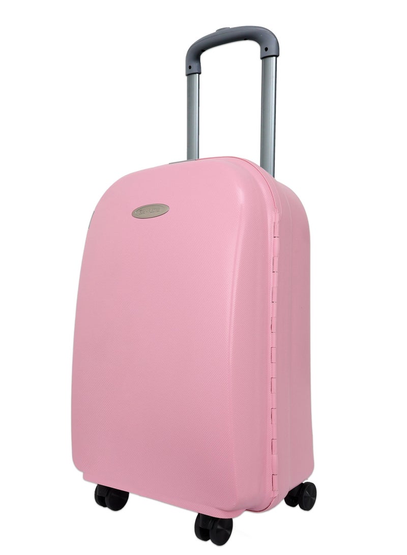 REFLECTION Hard Luggage, Trolley Bag with PP Plastic Body with Soft 3 Level Adjustable Handle, Pink, 69 cm
