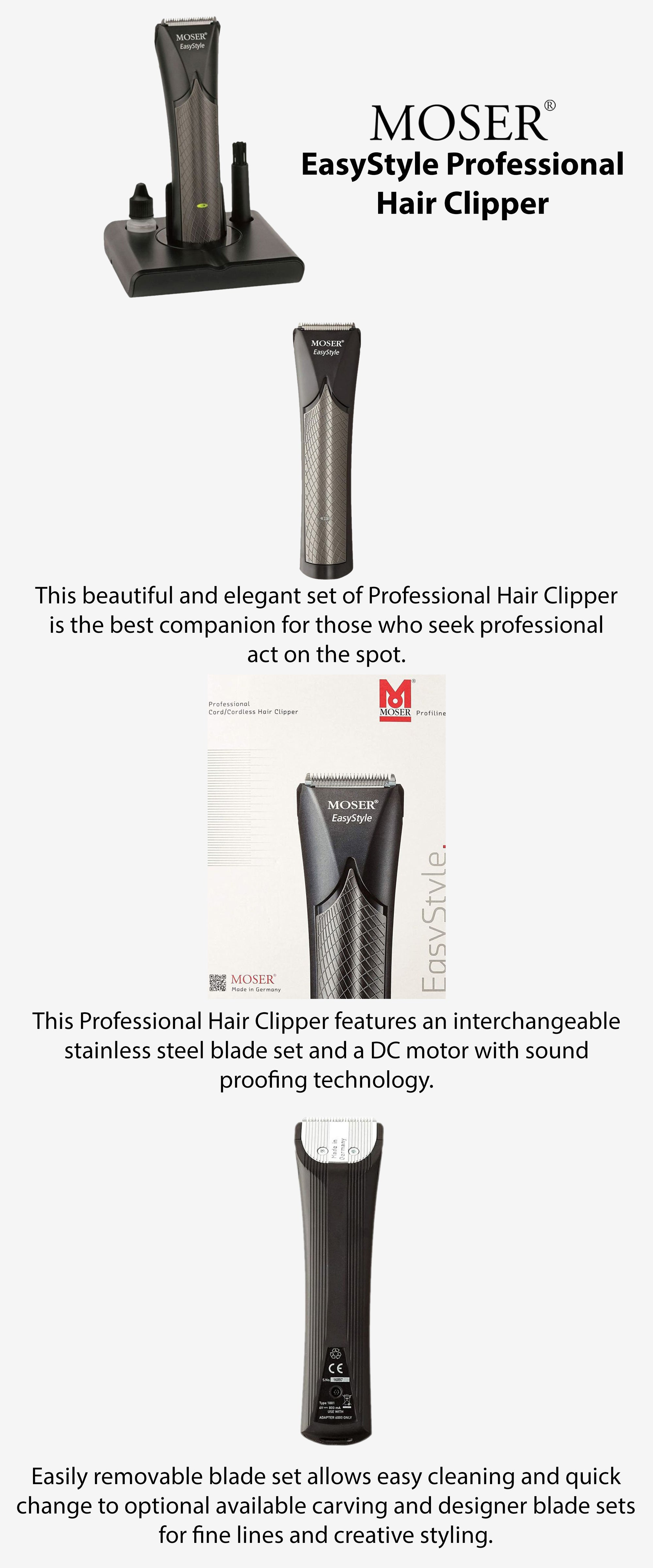 EasyStyle Professional Hair Clipper Black