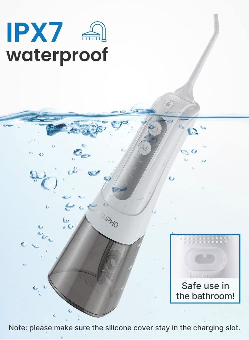 RENPHO 300ml Waterproof Dental flosser, Oral Irrigator Cordless Water Flosser Rechargeable