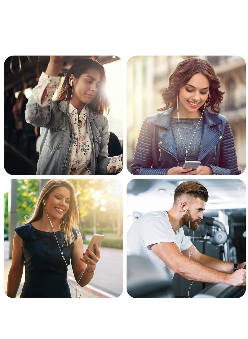 For iPhone Earphones Wired Headphones Built-in Mic & Volume Control & Noise Cancellation In-Ear Earphones Earbuds Compatible for iPhone 11/12/13 Pro/XS Max/8/8plus 7/7plus Support for all iOS