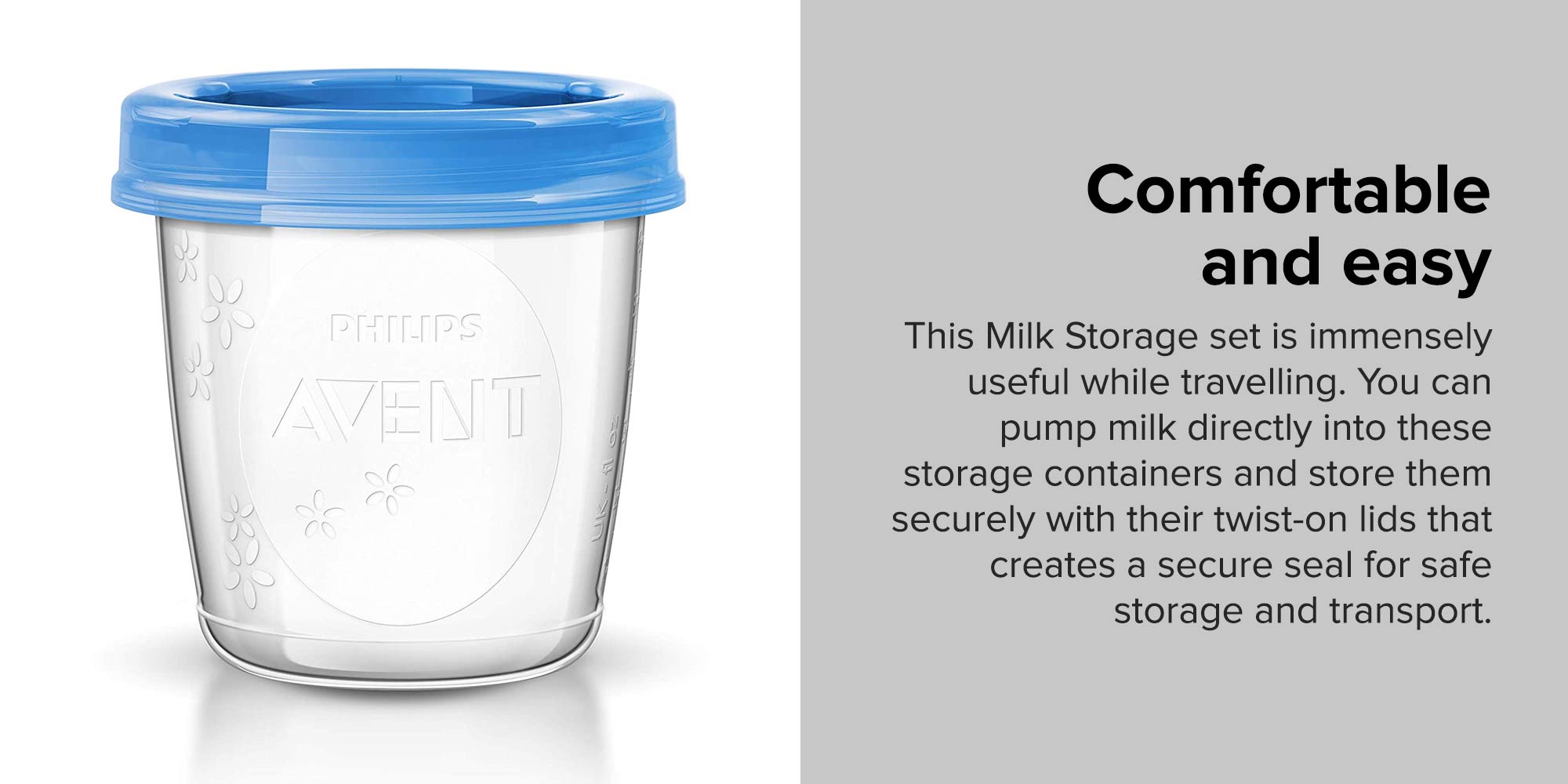 Pack Of 10 Breast Milk Storage Cups With Lids