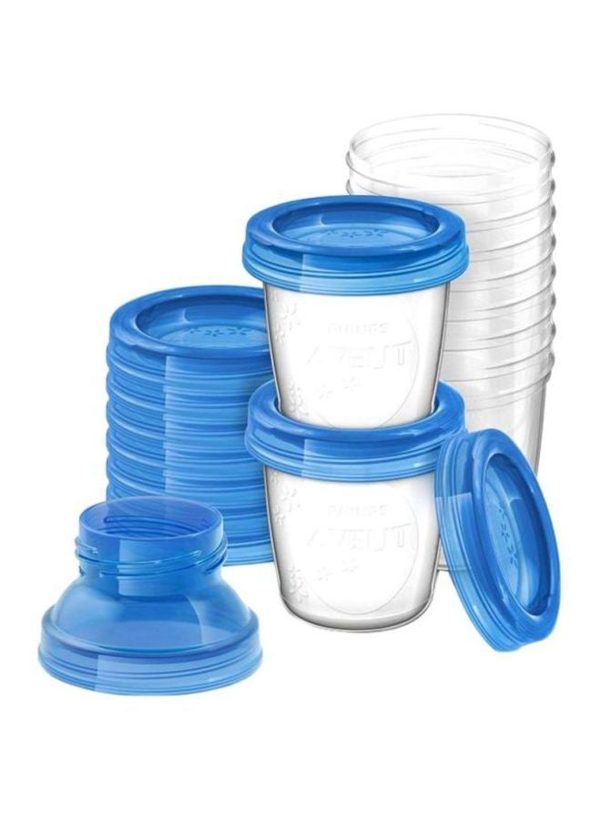 Pack Of 10 Breast Milk Storage Cups With Lids