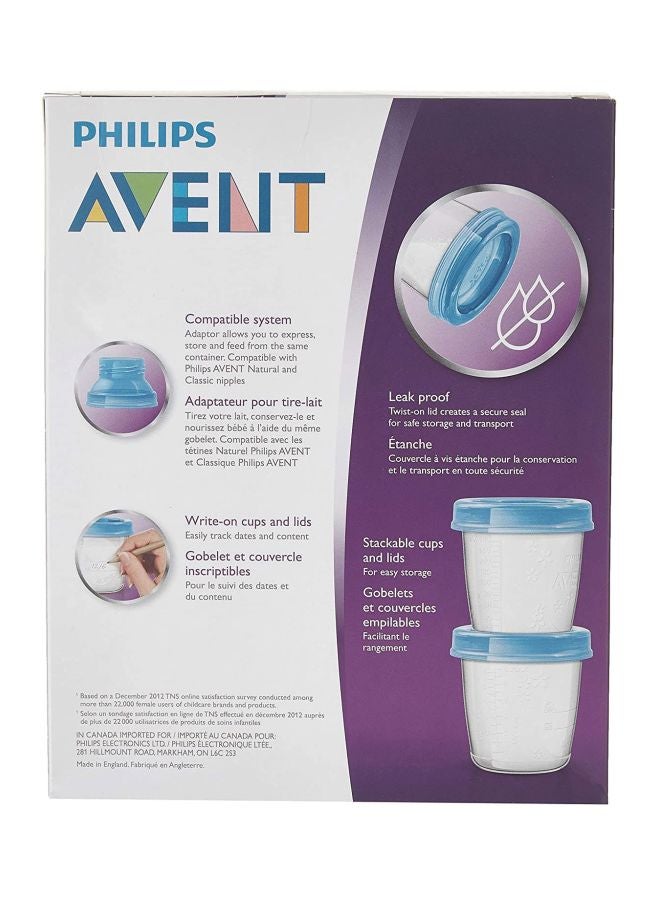 Pack Of 10 Breast Milk Storage Cups With Lids