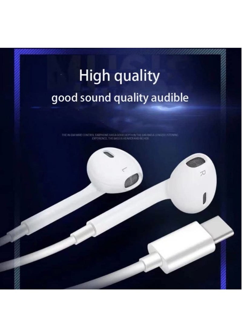 USB C Type Wired Earphone Built in Microphone and Volume Control for Android Series Huawei Series