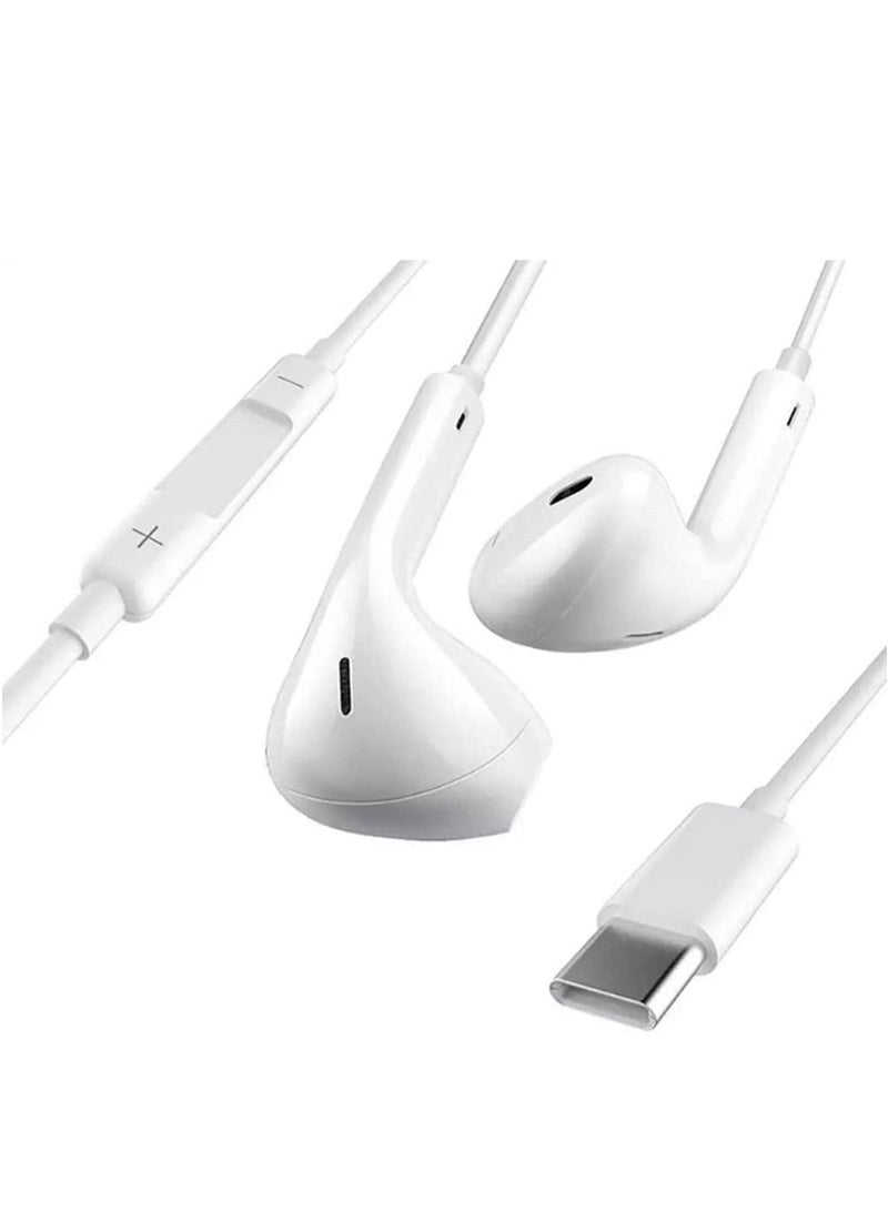 USB C Type Wired Earphone Built in Microphone and Volume Control for Android Series Huawei Series