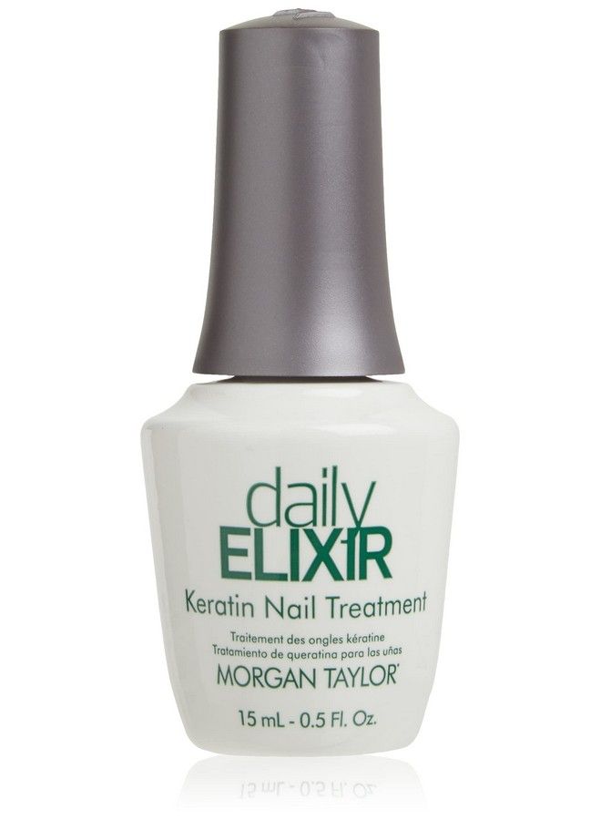 Daily Elixir Keratin Treatment Base Coat For Nails Long Lasting Nail Polish Strengthening Base Coat 0.5 Oz.