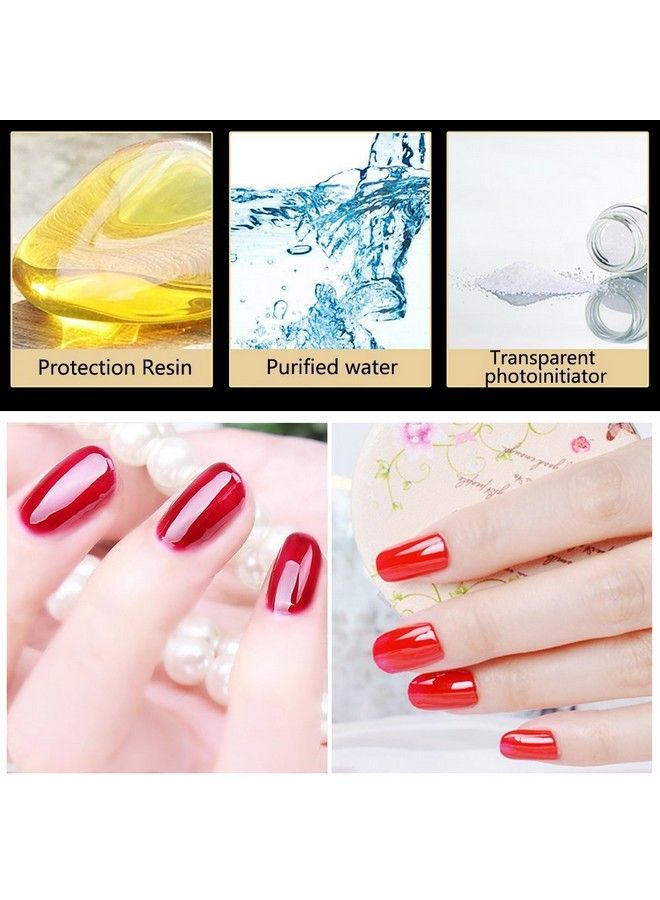 Long Lasting Soak Off Nail Polish Base + Top Coat Set Gel 15Ml