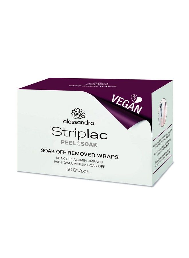 Striplac Peel Or Soak Soak Off Remover Wraps Designed For Quick And Easy Polish Removal Made From Aluminum Easy Application Cruelty Free Suitable For All Skin Types 50 Pc