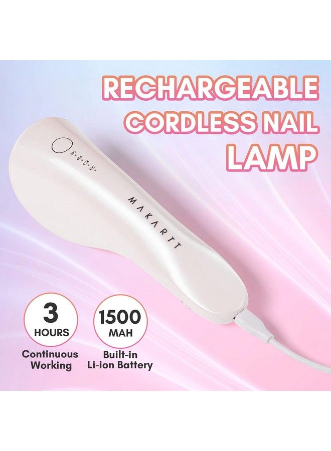 Mini Uv Led Nail Lamp Rechargeable Uv Light For Nail Portable Nail Rhinestone Glue Gel Led Lamp Nail Charms Flash Curing Gel Polish Nail Dryer With 2 Timers Manicure Gel Lamp For Nail Art