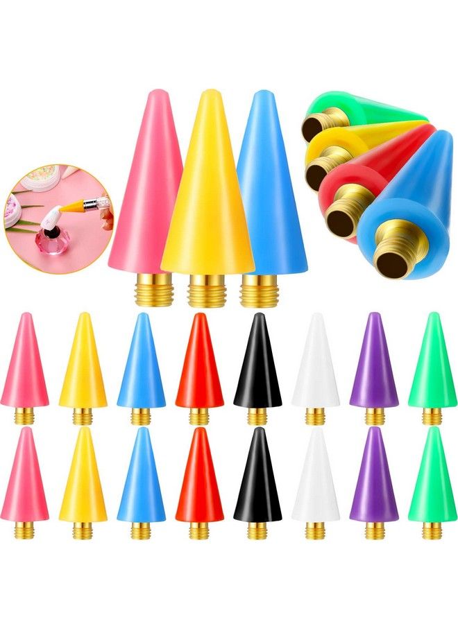 16 Pieces Nail Rhinestones Picker Wax Replacement Head Tips With Case For Nail Dotting Pen To Pick Up Nail Gem Jewelry Replacement Wax Head Accessories (Assorted Colors)