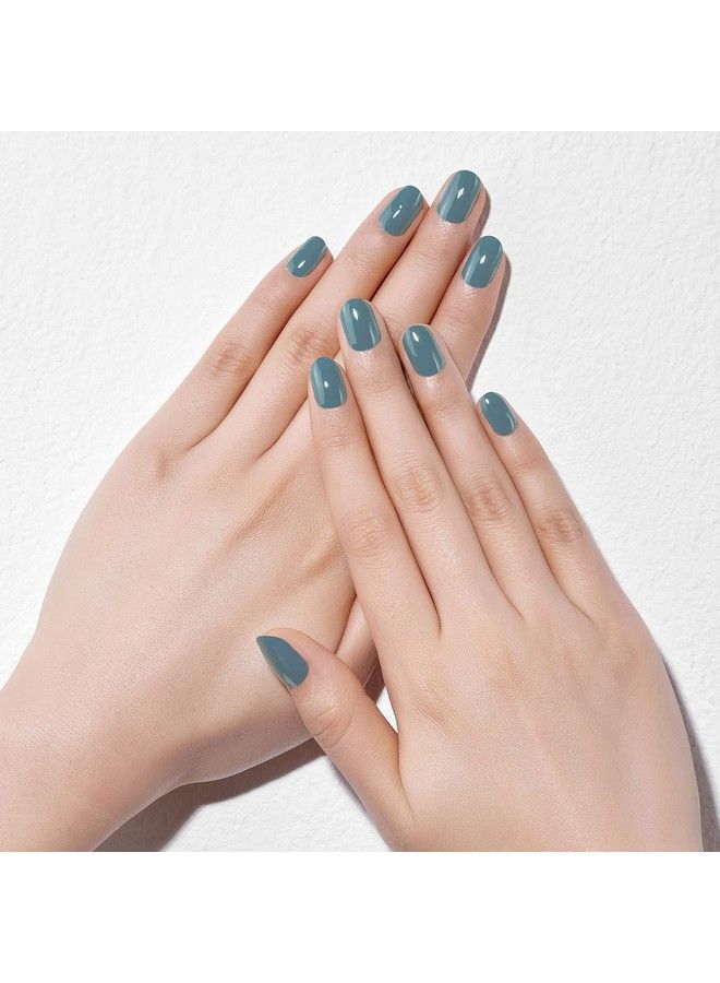 Glaze Nail Strips Ocean Bay Works With Any Led Nail Lamp Long Lasting Chip Resistant Semicured Gel Nail Strips Contains 34 Salon Quality Blue Nail Wraps 1 Prep Pad 1 Nail File