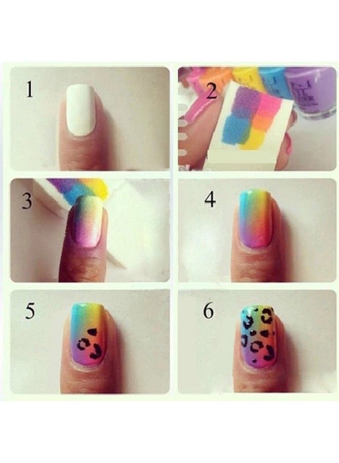 Pack Of 24 Nail Art Soft Sponge Polish Transfer Diy Manicure Tool