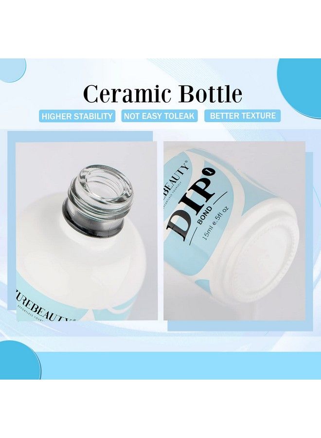 Dip Powder Liquid Nail Primer Bond 15Ml Professional Nail Foundation Fast Drying For Dipping Powder Gel Polish Acrylic Powder 0.5 Fl Oz