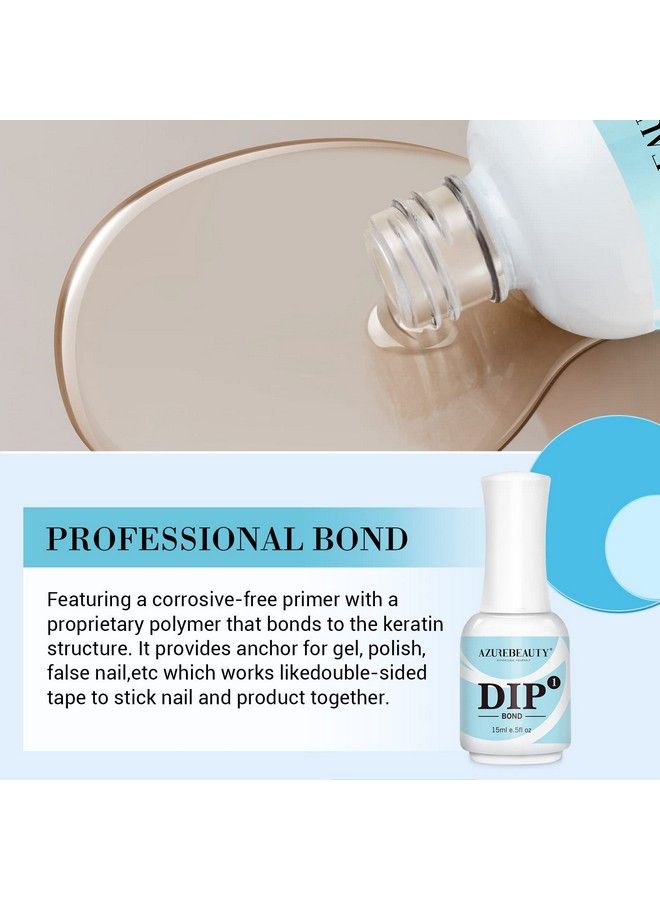 Dip Powder Liquid Nail Primer Bond 15Ml Professional Nail Foundation Fast Drying For Dipping Powder Gel Polish Acrylic Powder 0.5 Fl Oz