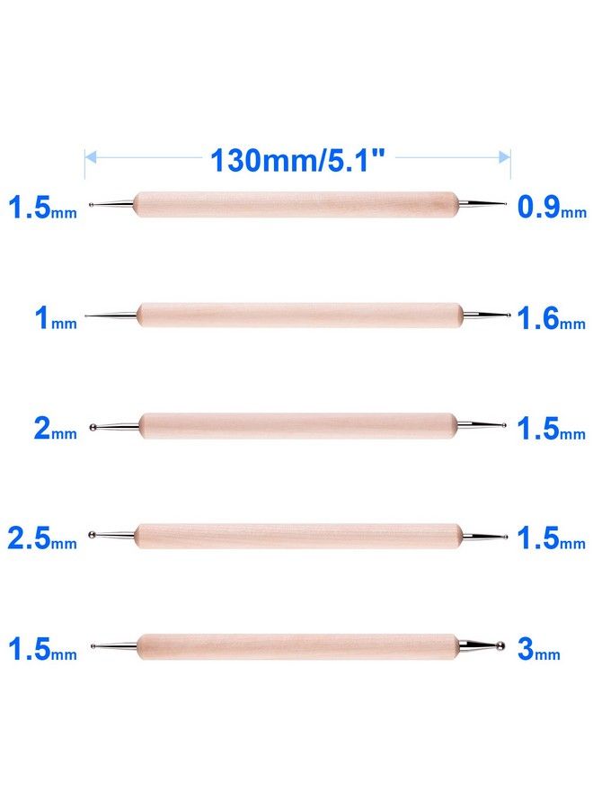10Pcs Dotting Tools Set For Nail Art Embossing Stylus For Painting