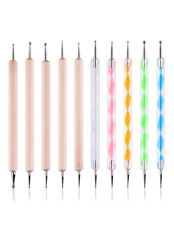 10Pcs Dotting Tools Set For Nail Art Embossing Stylus For Painting