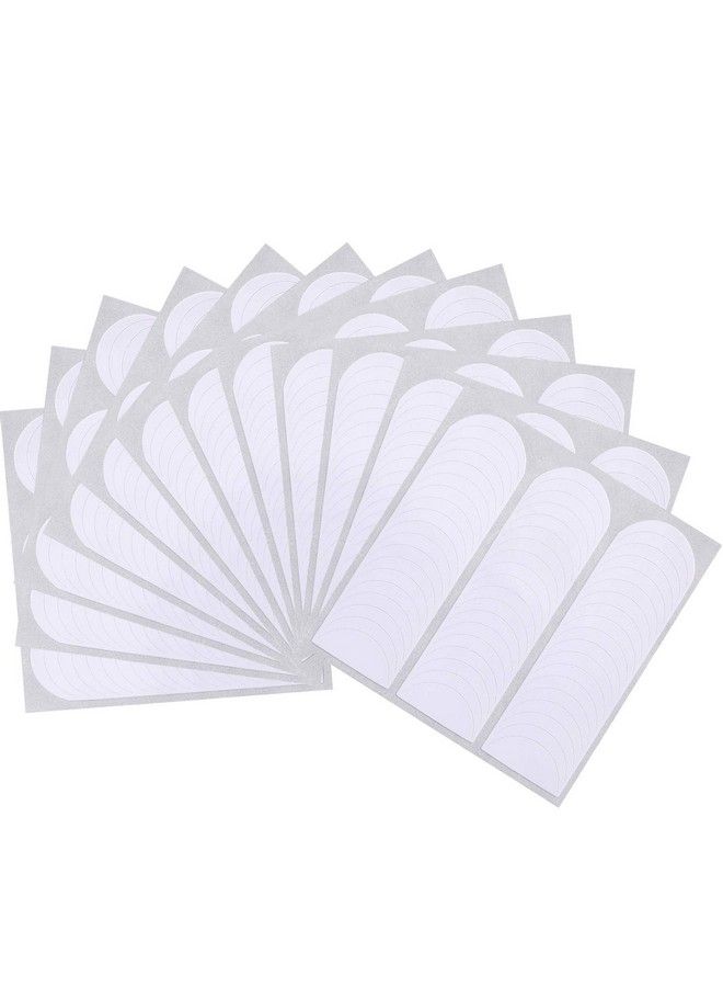 576 Pieces French Manicure Nail Stickers Strips Self Adhesive Nail Sticker Tips For Manicure Decoration Diy Tools (Moon Shape Design 576 Pieces)