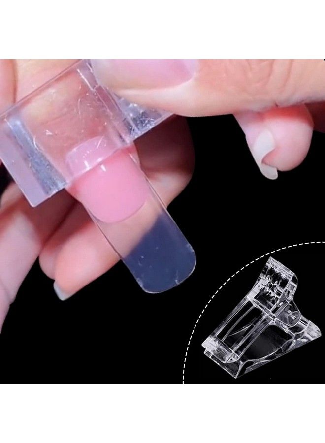 10Pcs Nail Tips Clip For Quick Building Polygel Nail Forms Nail Clips For Polygel Finger Nail Extension Uv Led Builder Clamps Manicure Nail Art Tool