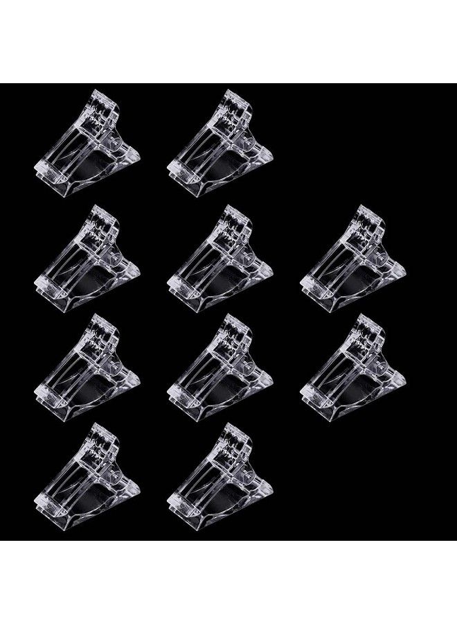 10Pcs Nail Tips Clip For Quick Building Polygel Nail Forms Nail Clips For Polygel Finger Nail Extension Uv Led Builder Clamps Manicure Nail Art Tool