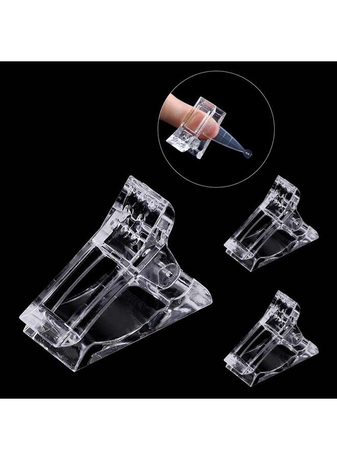 10Pcs Nail Tips Clip For Quick Building Polygel Nail Forms Nail Clips For Polygel Finger Nail Extension Uv Led Builder Clamps Manicure Nail Art Tool