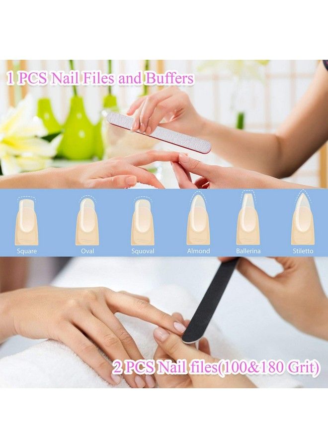 Clear Acrylic Nail Tips Morgles 500Pcs French Nail Tips Clear Fake Nails Half Cover Clear Nail Tips For Acrylic Nails With Glue Nail File Nail Clipper Cuticle Fork For Nail Art