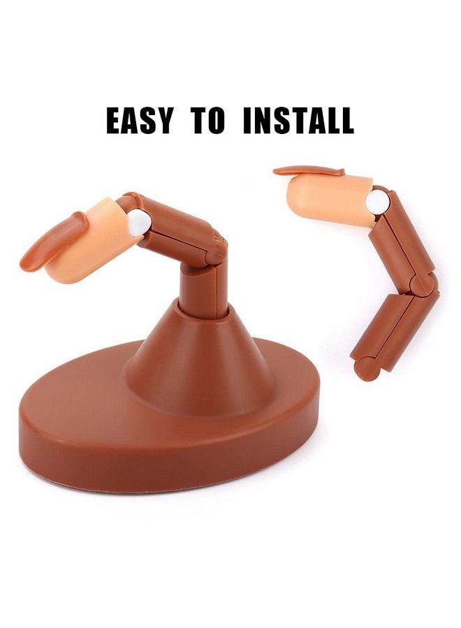 Practice Finger For Acrylic Nails A Adjustable Fake Mannequin Fingers With A Acrylic Finger Base And 100Pcs Brown Nail Tips Movable Flexible Training Fake Finger Nail To Practice Nail Art