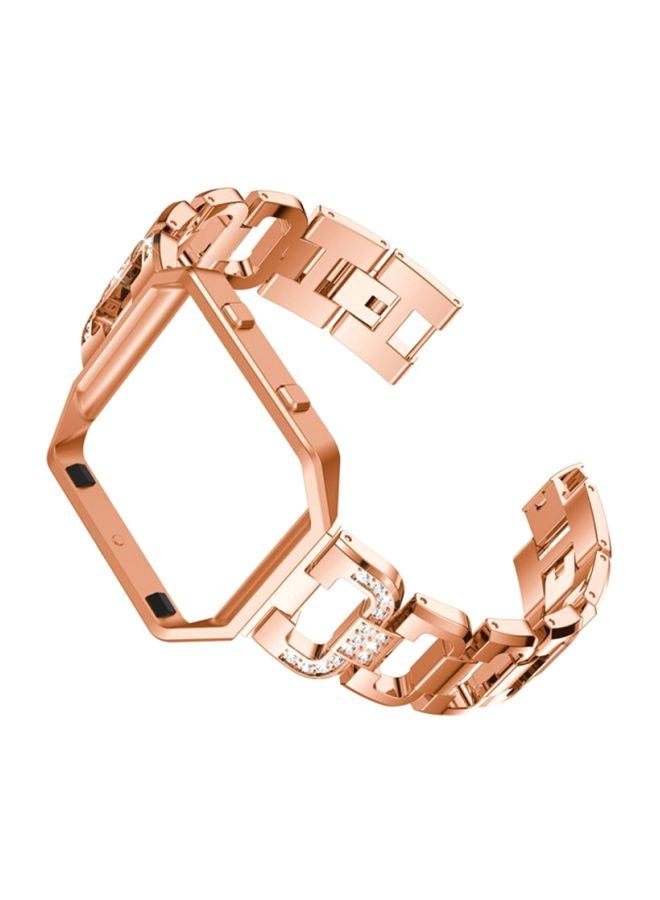 Replacement Band Strap With Frame For Fitbit Blaze Rose Gold