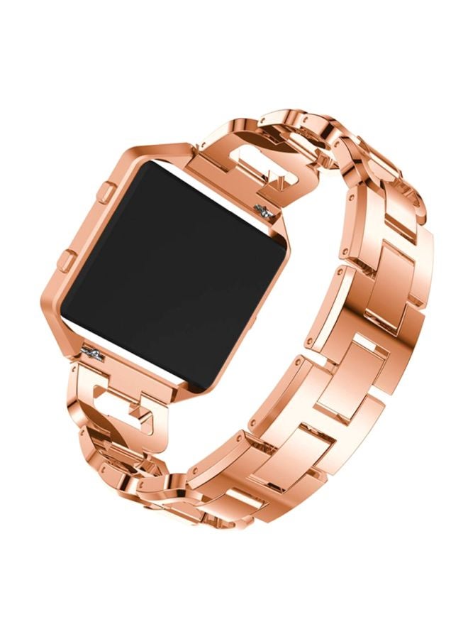 Replacement Band Strap With Frame For Fitbit Blaze Rose Gold
