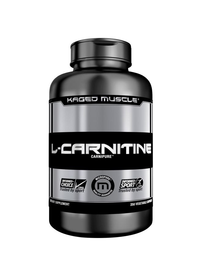 L-Carnitine Diatery Supplement-250 Vegetarian Capsules