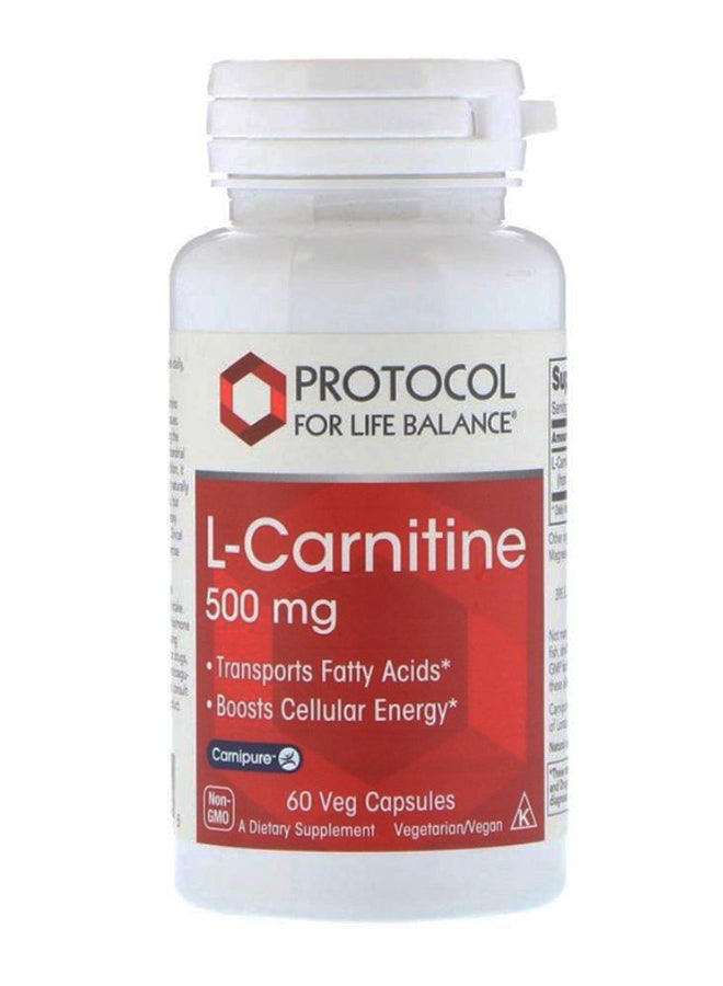 L-Carnitine Dietary Supplement- 60 Veg Capsules