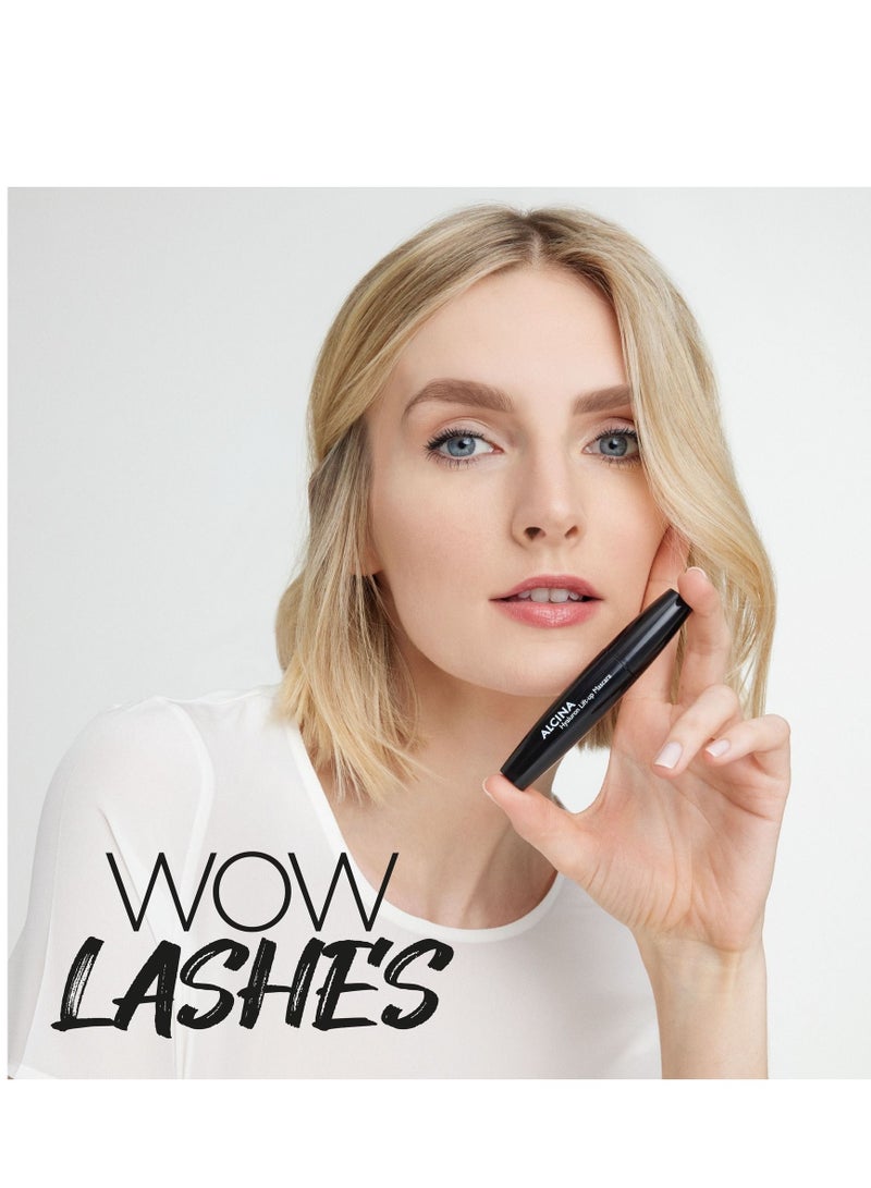 ALCINA Hyaluron Lift-Up Mascara for Curved and Extra Volume Eyelashes with No Clumping and Smudge-Proof 8 ml Black Made in Germany