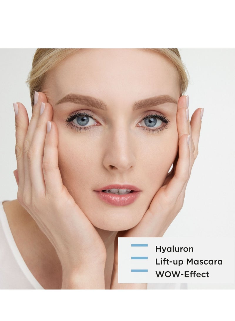 ALCINA Hyaluron Lift-Up Mascara for Curved and Extra Volume Eyelashes with No Clumping and Smudge-Proof 8 ml Black Made in Germany