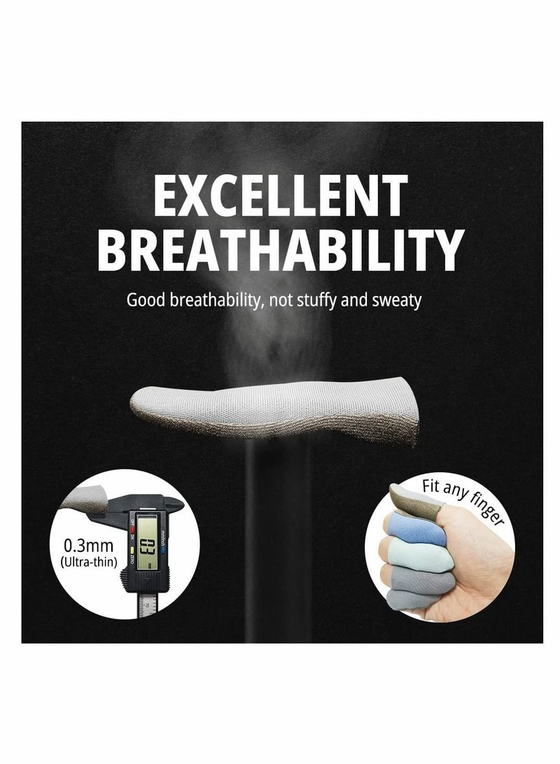 Gaming Finger Sleeves, Mobile Phone Sleeves for PUBG Breathable Fingertips Sweatproof Anti-Slip Fingertip Cover Thumb Gloves,for All Touchscreen Devices,10 Piece