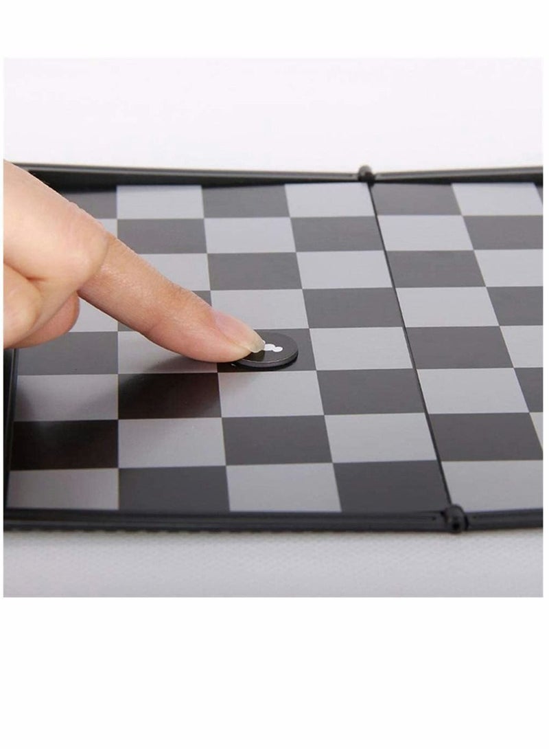 Chess Set, 7.9-Inch Mini Wallet Magnetic Travel Folding Board Game, Black and White Pieces Games, Educational Toys for Kids Adults, 1 Pcs