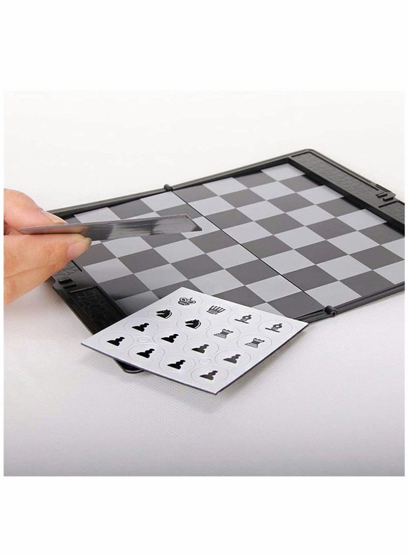 Chess Set, 7.9-Inch Mini Wallet Magnetic Travel Folding Board Game, Black and White Pieces Games, Educational Toys for Kids Adults, 1 Pcs