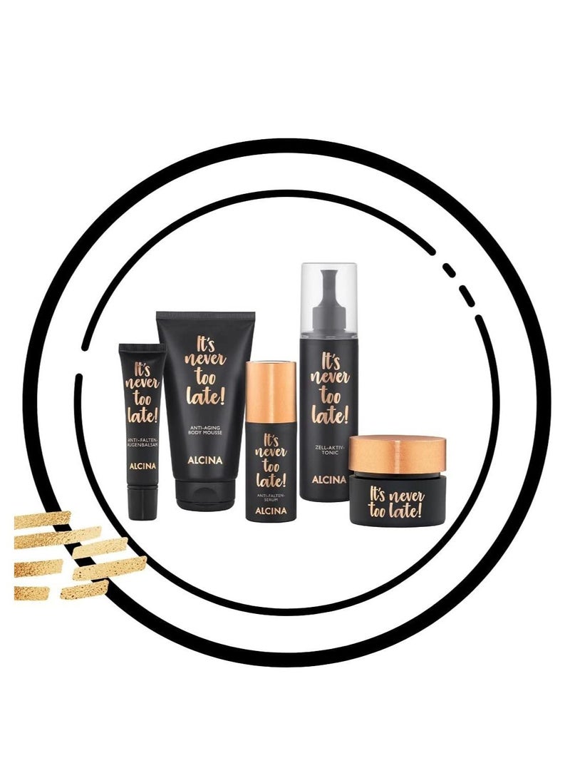 It’s Never Too Late Anti-Wrinkle Face Cream with Collagen Matrixyl, Coenzyme Q10 and Vitamin E 50ml Made in Germany